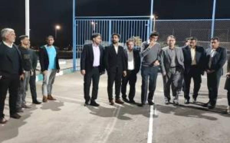 افتتاح مجموعه ورزشی همگانی روباز و زمین چمن مینی فوتبال در جیرفت