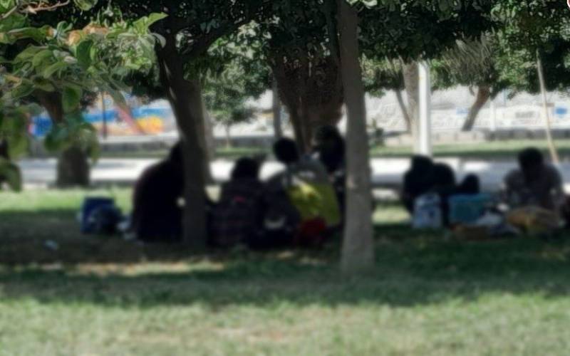 پاتوق معتادان در پارک ولیعصر جیرفت