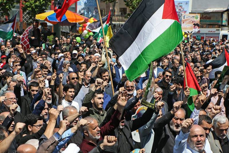 ملت ایران بار دیگر حمایت خود را از فلسطین اعلام می‌کنند