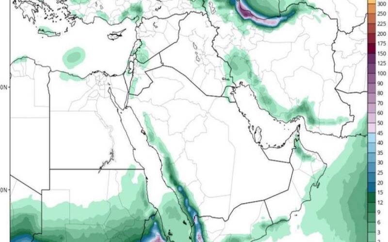 پیش‌بینی بارش باران تا روز سه‌شنبه در کشور