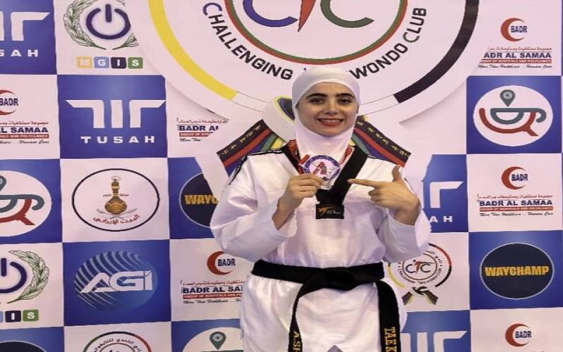 درخشش دختر تکواندوکار جیرفتی در مسابقات بین‌المللی عمان